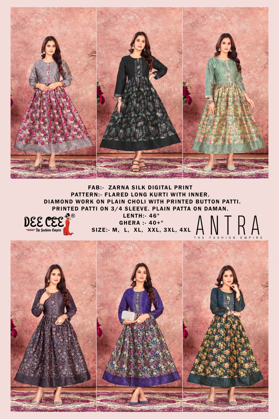 Antra By Deecee Silk Digital Printed Kurti Wholesale Shop In Surat